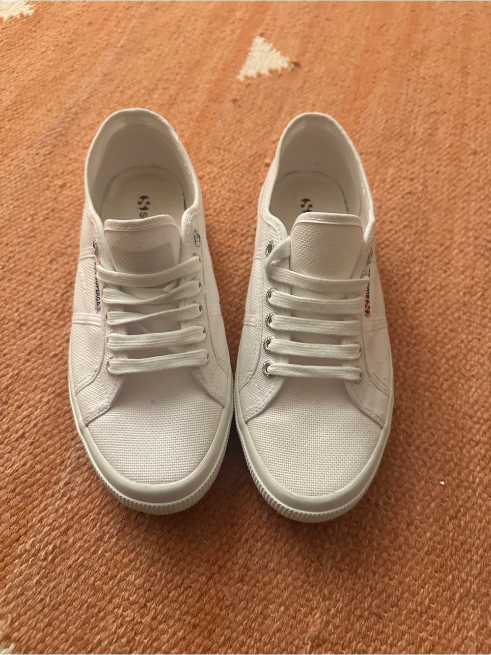 Superga white canvas sneakers